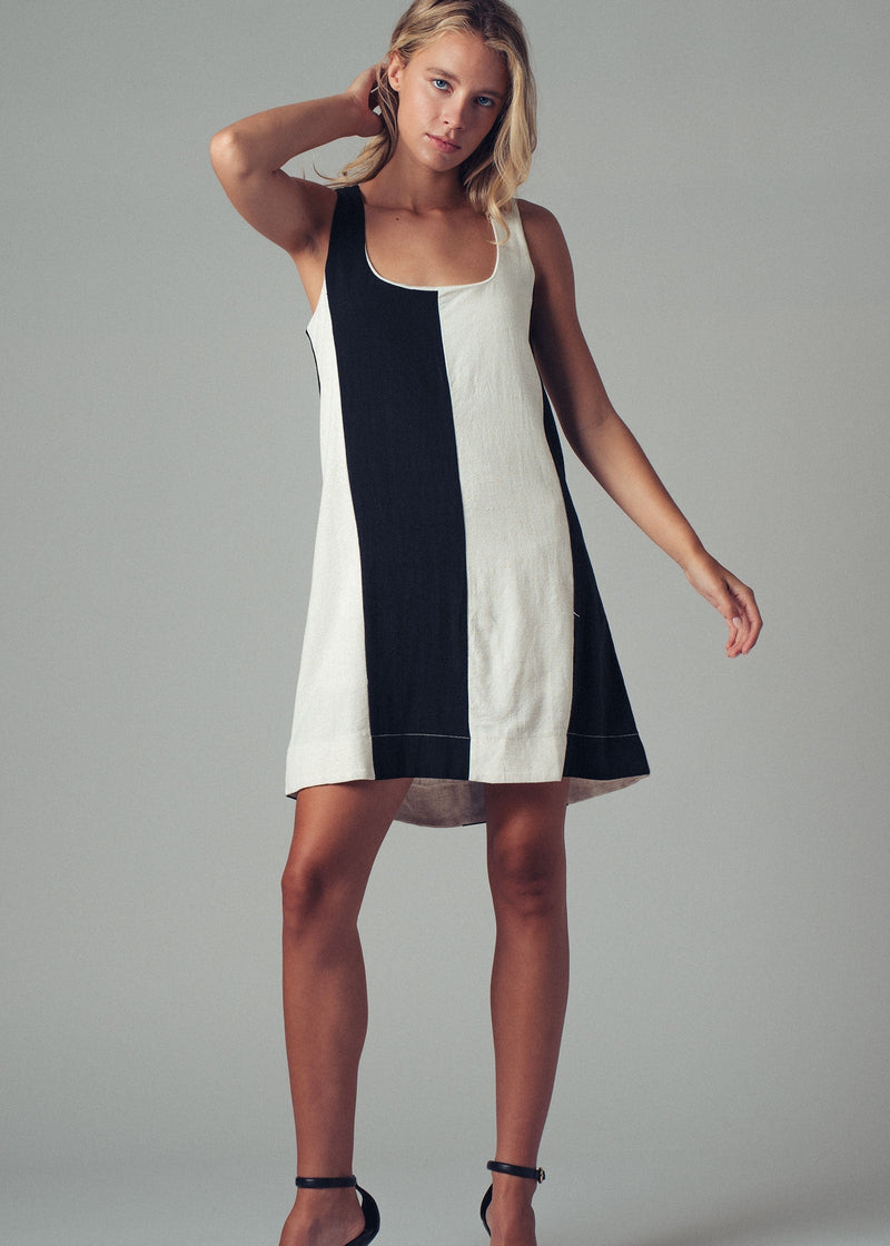 Duo Tone Mini Dress