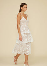 GOLD April Tiered Midi Dress