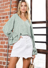 Minty Bell Sleeve Blouse