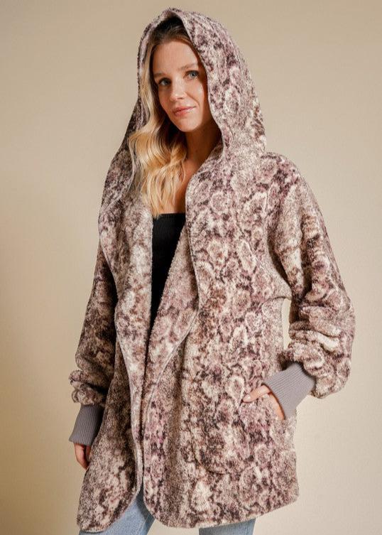 Doorbuster Oversized Hoodie Jacket | Mauve