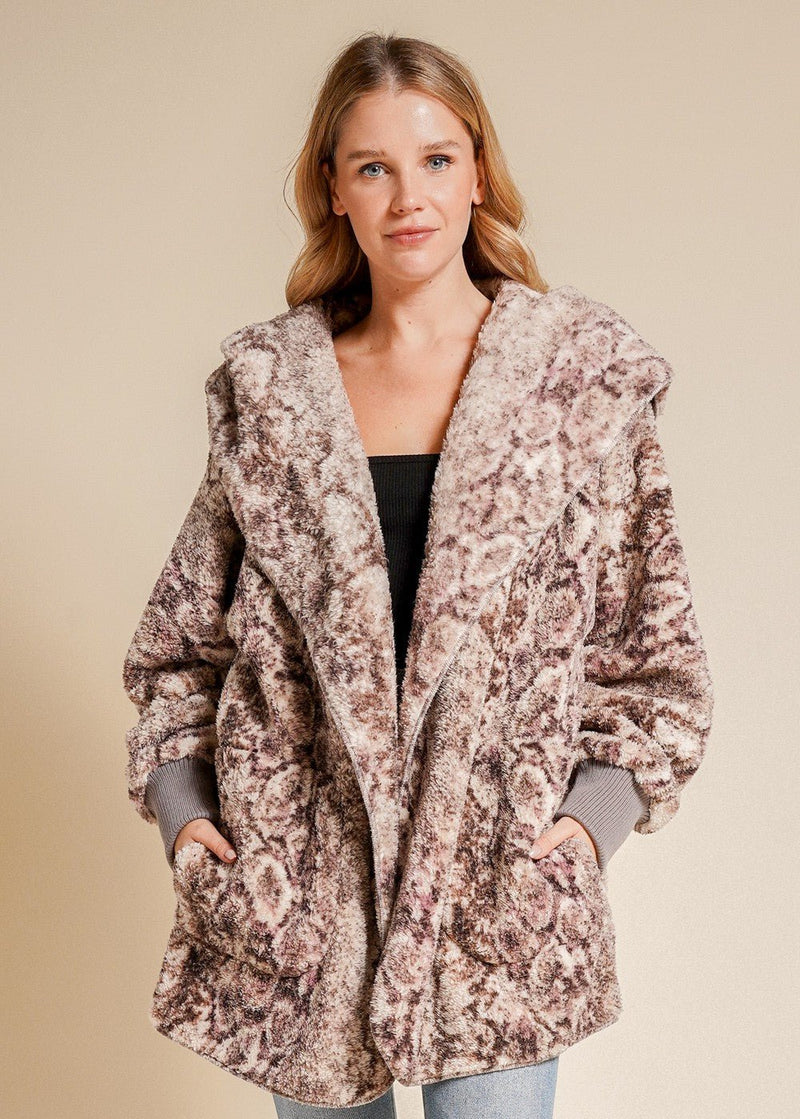 Doorbuster Oversized Hoodie Jacket | Mauve