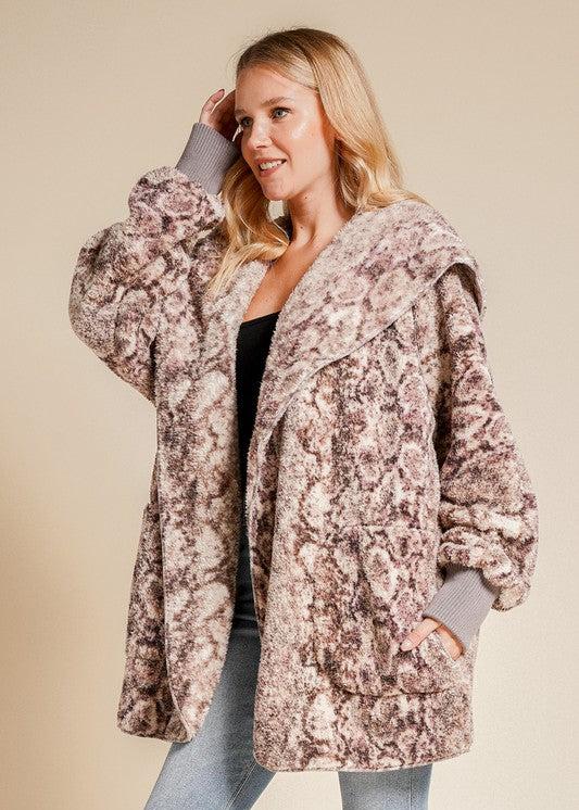 Doorbuster Oversized Hoodie Jacket | Mauve