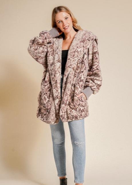Doorbuster Oversized Hoodie Jacket | Mauve