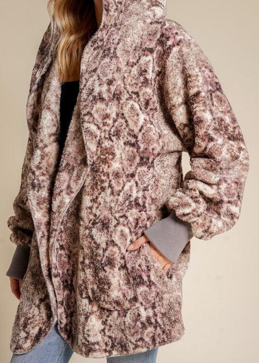 Doorbuster Oversized Hoodie Jacket | Mauve