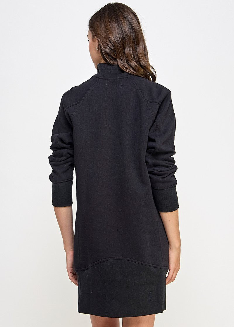 Going Places Sweatshirt Dress | Black