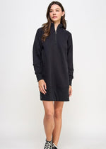 Going Places Sweatshirt Dress | Black