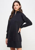 Going Places Sweatshirt Dress | Black