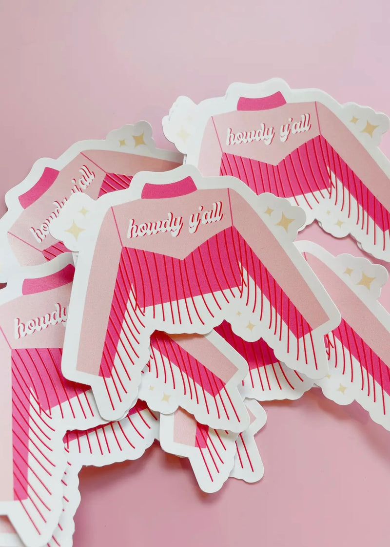 Howdy Fringe Jacket Sticker