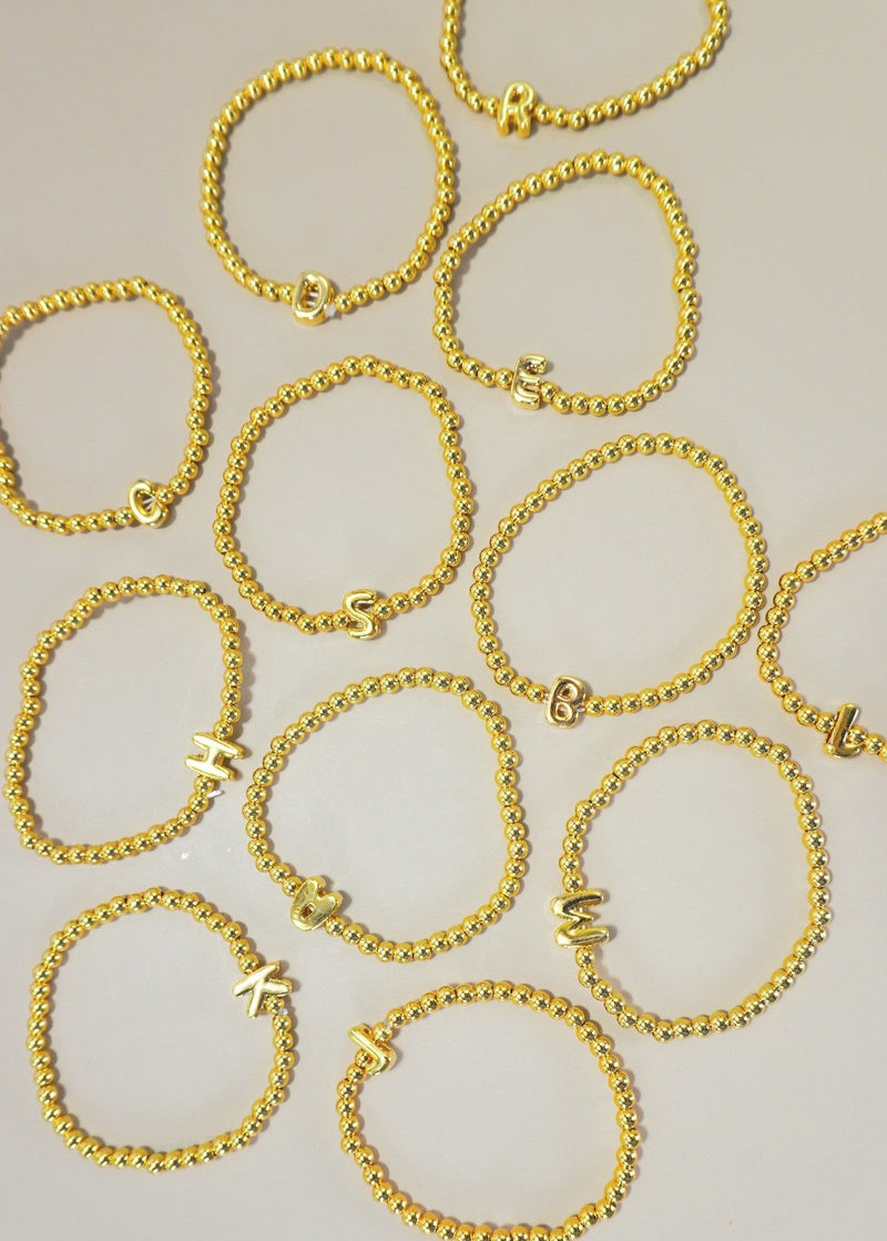 Bubble Monogram Beaded Bracelet