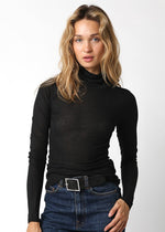 Eve Turtle Neck Top | Black