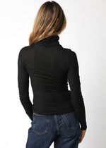Eve Turtle Neck Top | Black