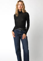 Eve Turtle Neck Top | Black