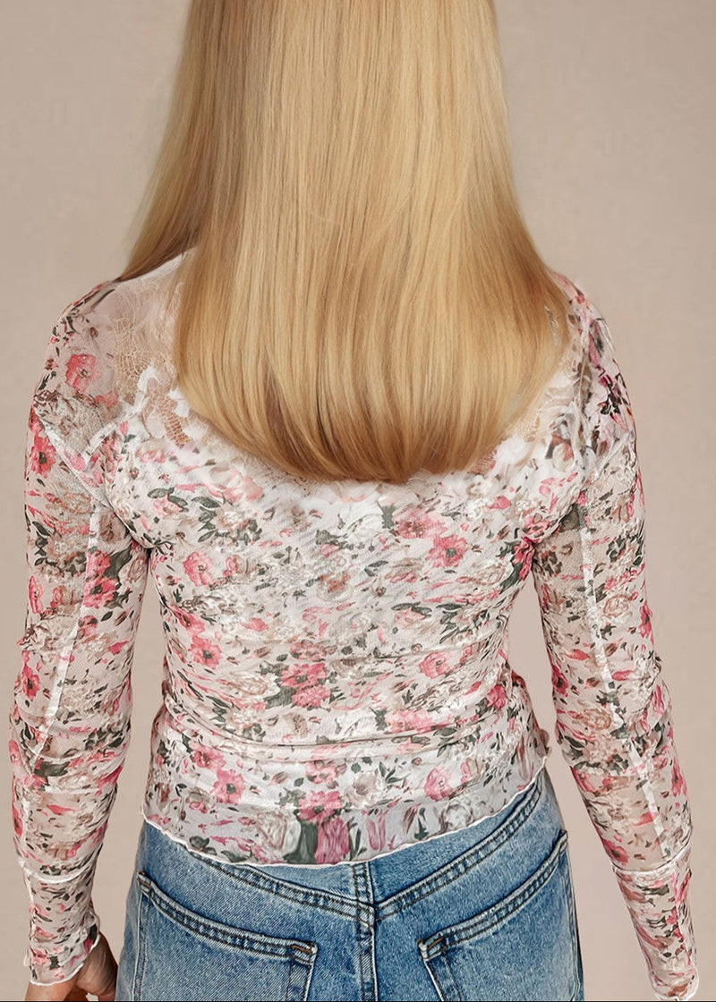 Floral Perfection Mesh Top