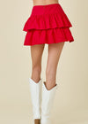 Red Rally Skort
