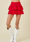 Red Rally Skort