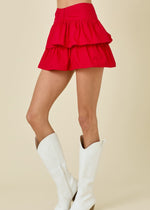 Red Rally Skort