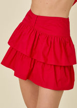 Red Rally Skort