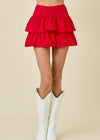 Red Rally Skort