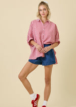 Game Day Gingham Top