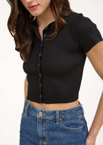 Onyx Button Top