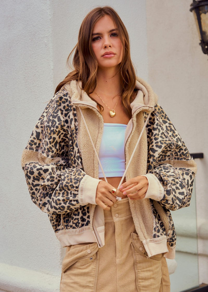 Lauren Fleece Leopard Jacket