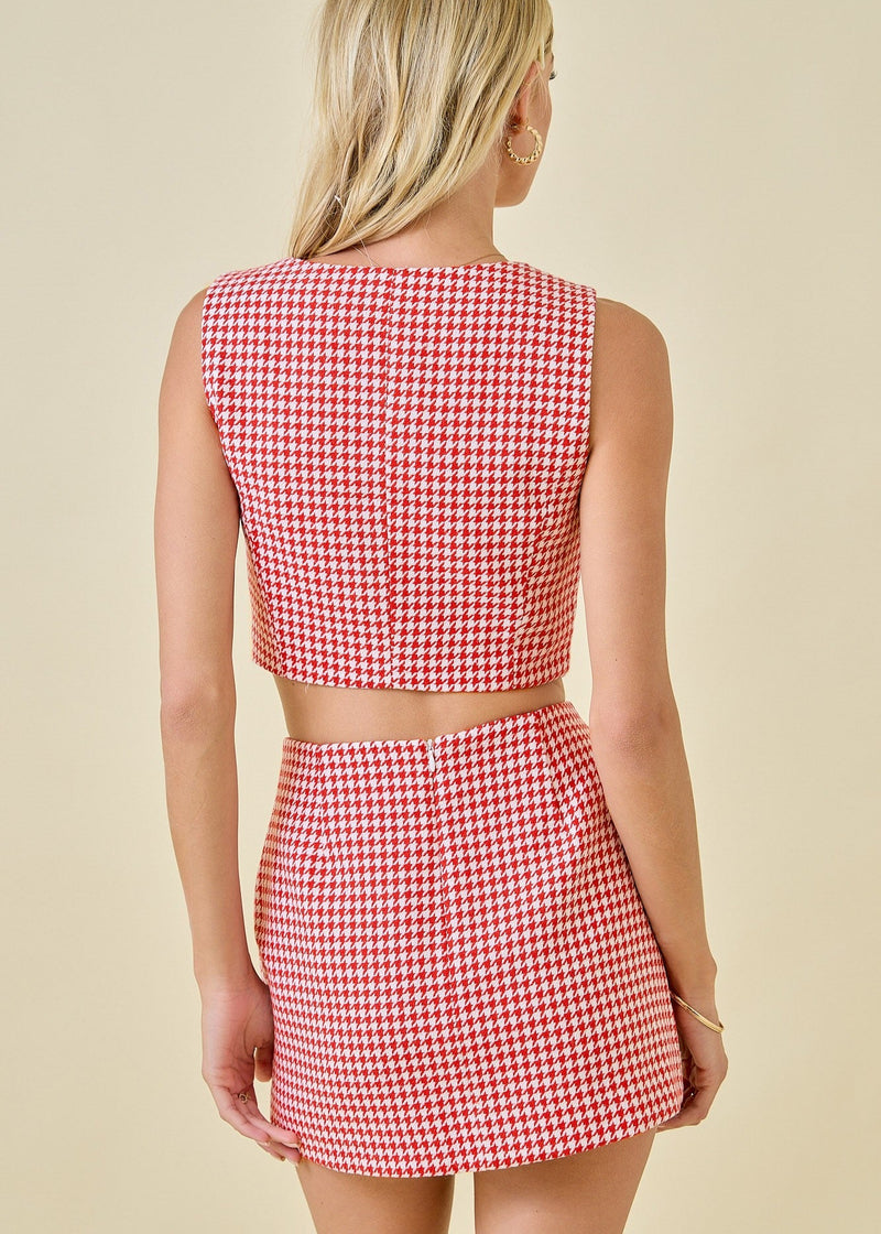 Rowen Houndstooth Vest