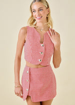 Rowen Houndstooth Vest