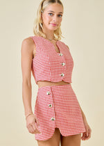 Rowen Houndstooth Vest