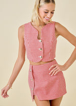 Rowen Houndstooth Vest
