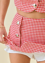 Rowen Houndstooth Skort