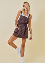 New in Town Overall Dress | Chocolate