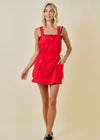 New in Town Overall Dress | Red
