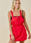 New in Town Overall Dress | Red