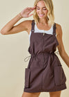 New in Town Overall Dress | Chocolate