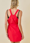 New in Town Overall Dress | Red