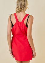New in Town Overall Dress | Red