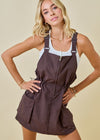 New in Town Overall Dress | Chocolate