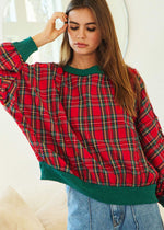 Plaid Red Top