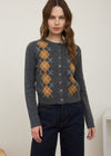 Argyle Sweater Cardigan