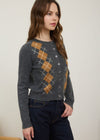 Argyle Sweater Cardigan