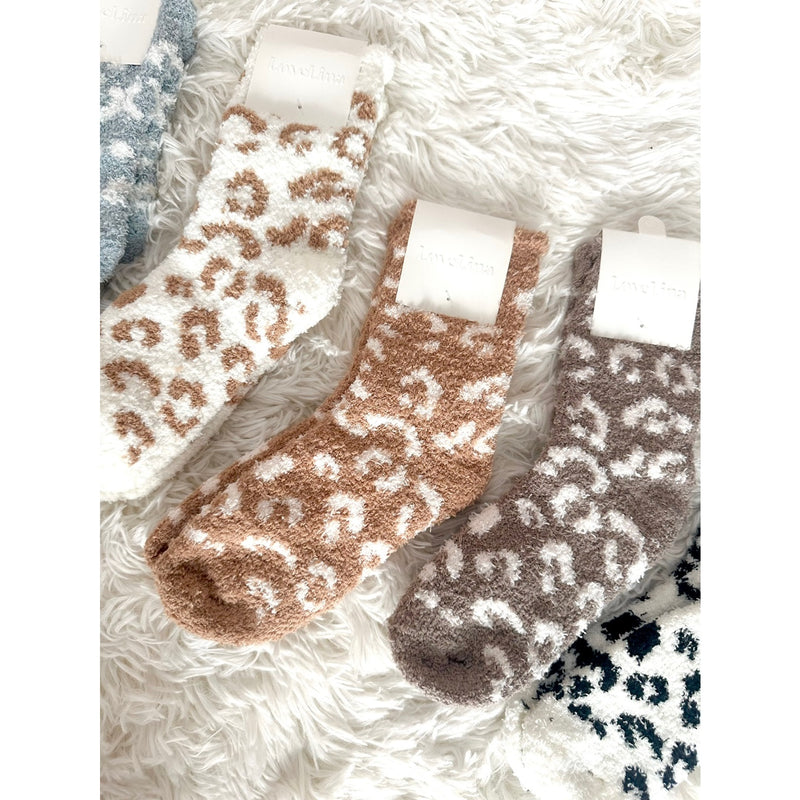 Leopard Fuzzy Socks