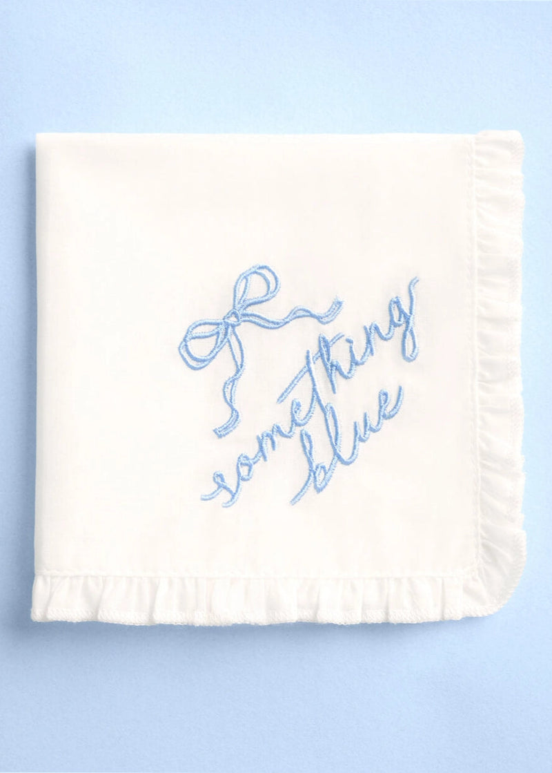 Something Blue Hanky - Embroidered