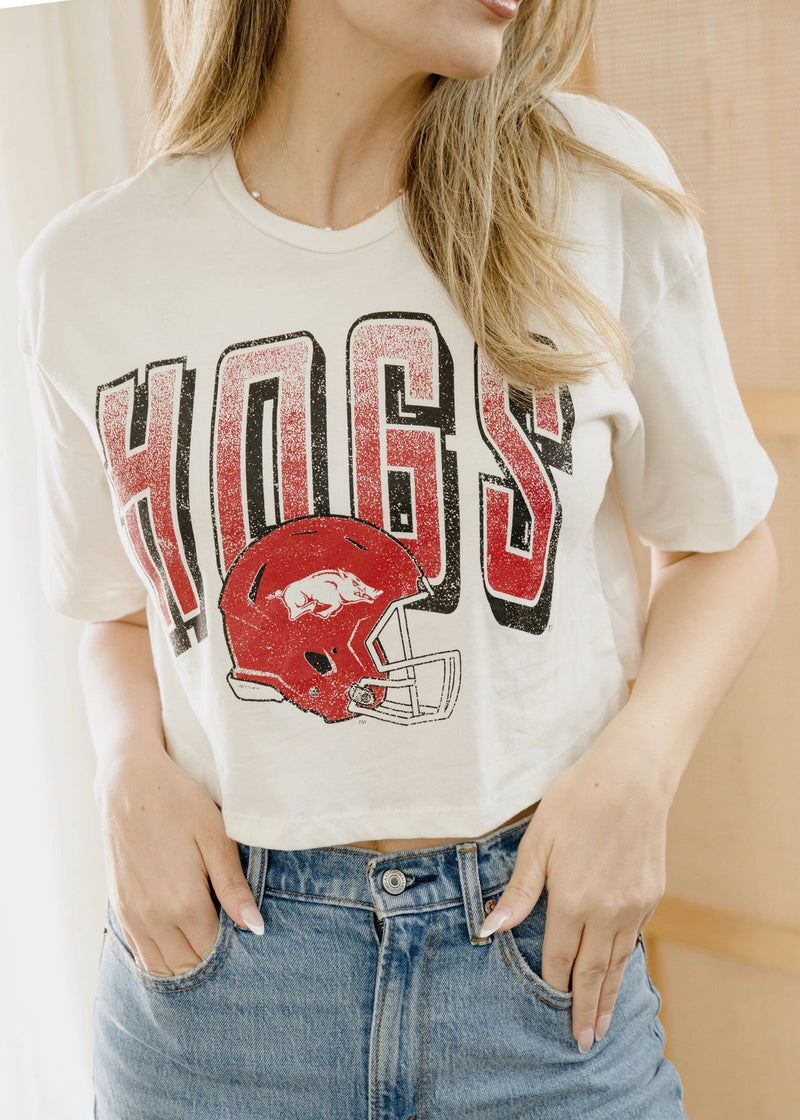 Hogs Helmet Cropped Tee