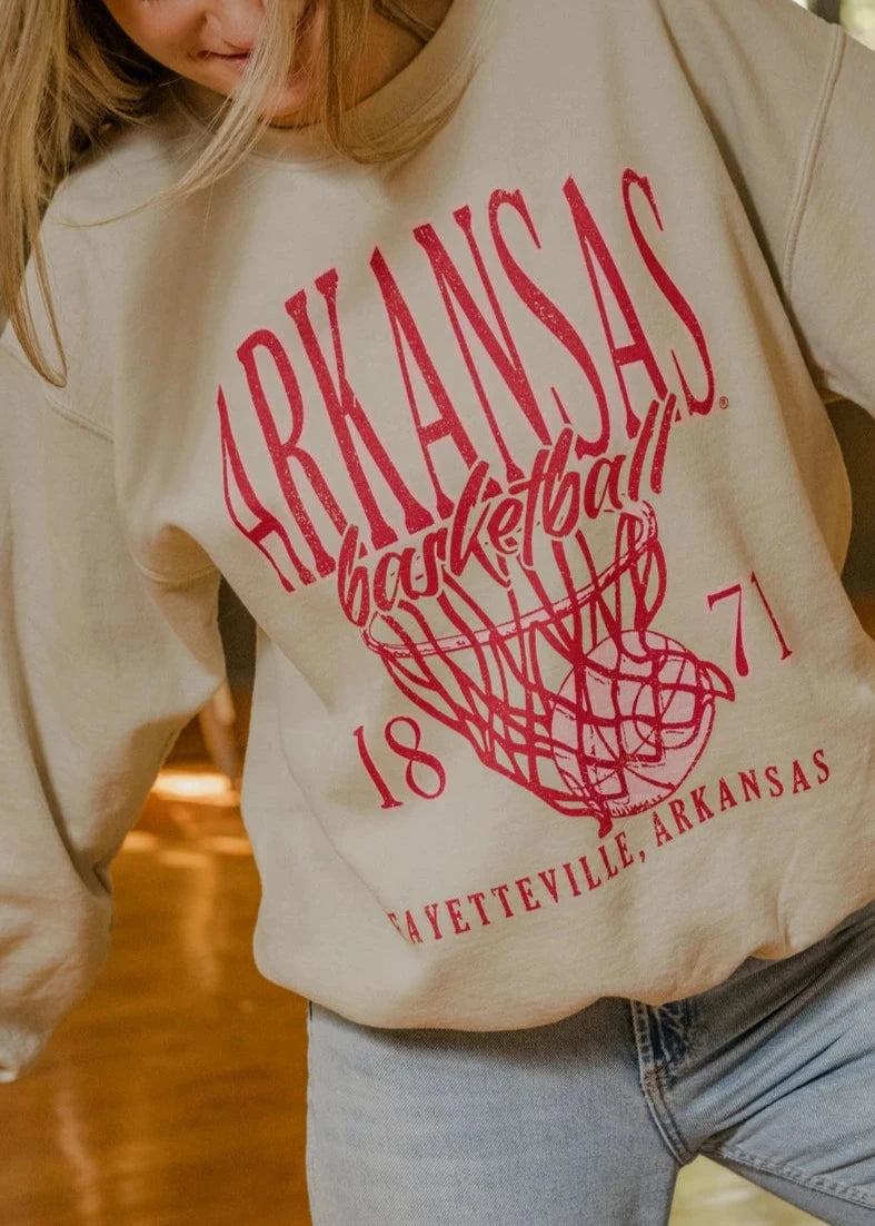 AR Razorbacks Big Basketball Sweatshirt