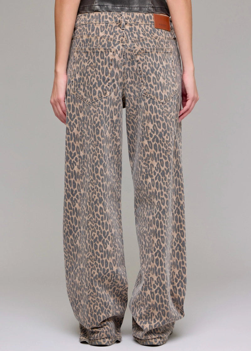 Piper Cheetah Baggy Jeans