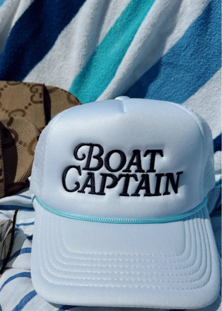 Boat Captain - White Foam Trucker Hat