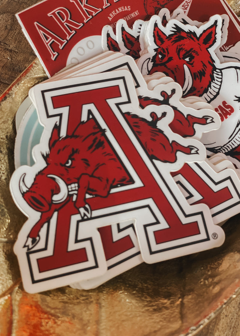 Hog Through The A Sticker