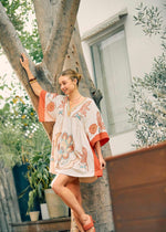 Bohemian Embroidered Kaftan Dress