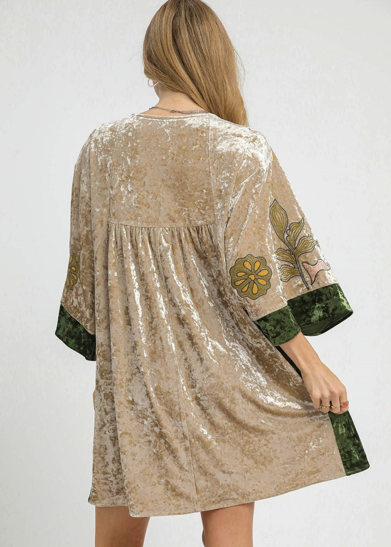Rhodes Velvet Floral Dress