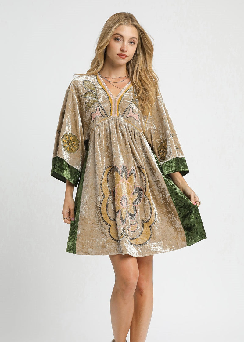 Rhodes Velvet Floral Dress